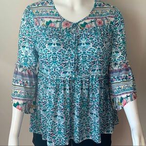 Feminine Light Teal peplum Blouse